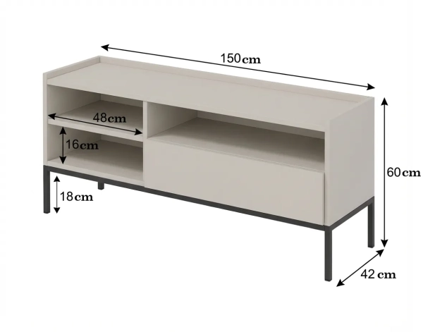 Wnętrze rtv COMO C10 150 cm 1D1SZ