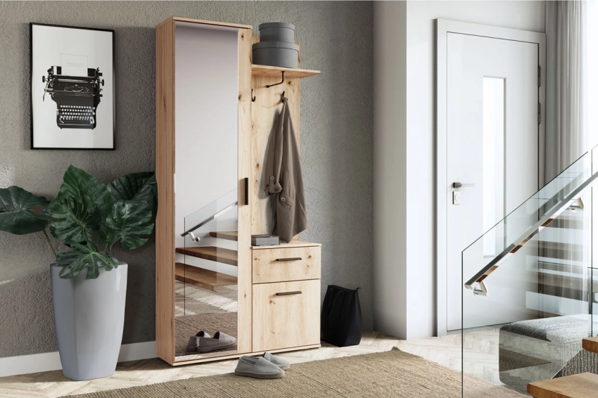 Garderoba do przedpokoju LAVIA - dąb artisan