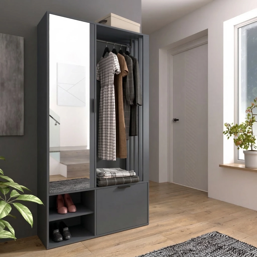 Garderoba do przedpokoju MERIN — grafit