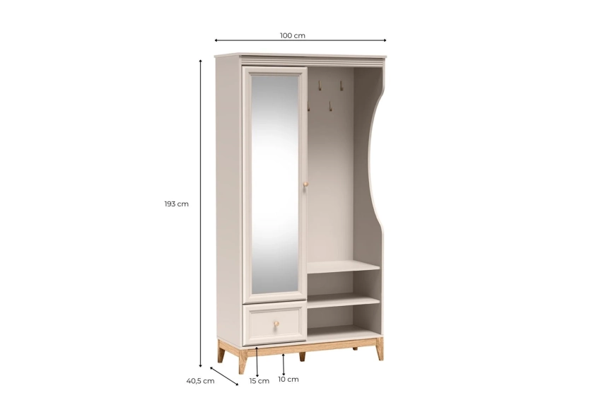 Wymiary garderoby ADRIA