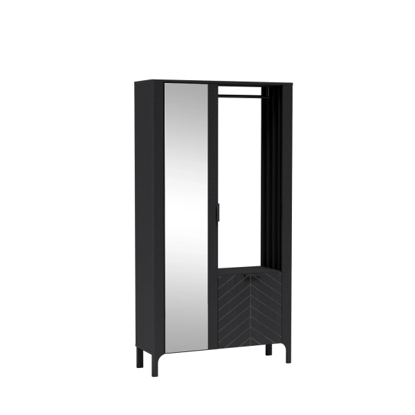 Czarna garderoba do przedpokoju NESTA