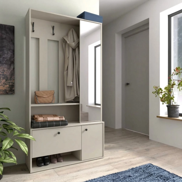Garderoba z wnęką ELIS — kaszmir