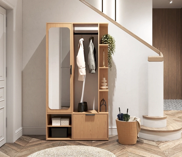 Garderoba do przedpokoju SENA – dąb bookmatch