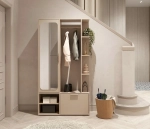 Nowoczesna garderoba z lustrem SENA – kaszmir