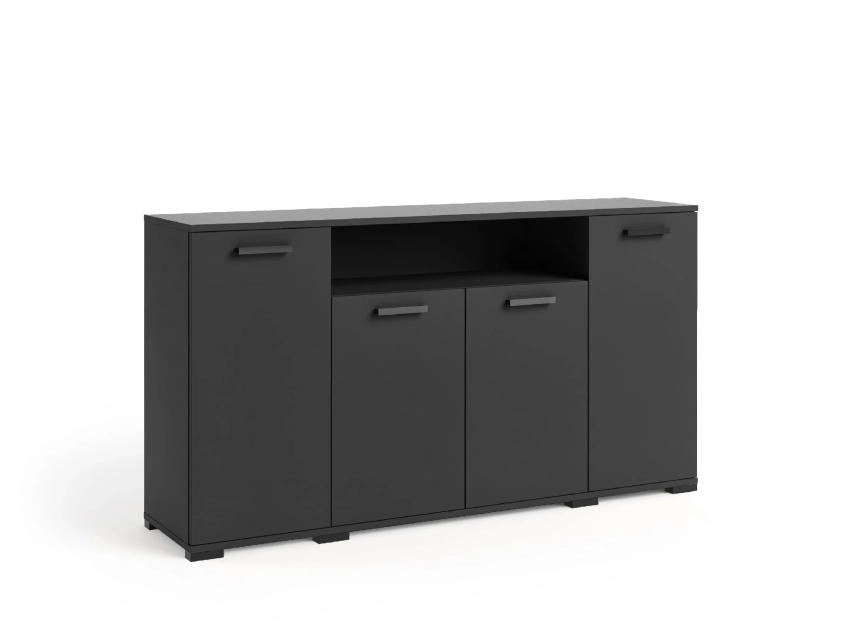 Czarna komoda Felia F3 160 cm