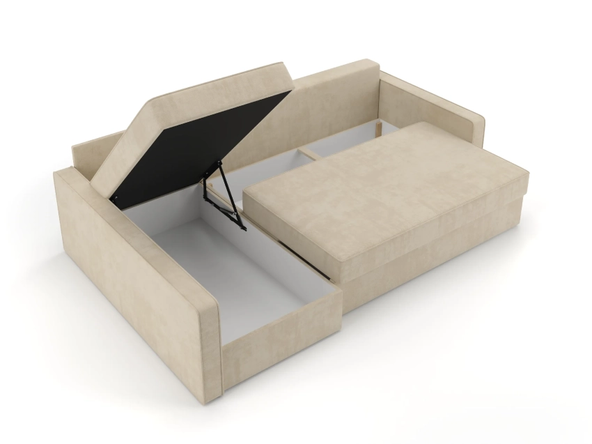 Pojemniki na pościel w narożniku SAVIO