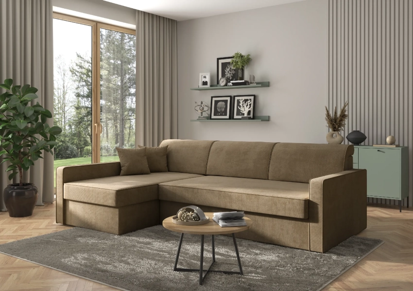 Narożnik rozkładany SAVIO w tkaninie Whisper 05