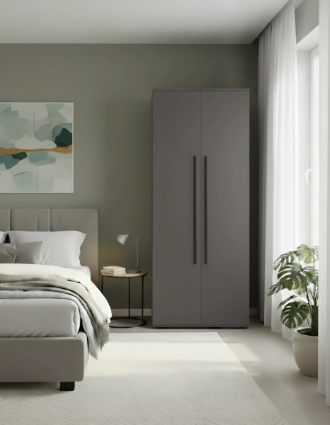 Szafa dwudrzwiowa LINEA 80 cm – antracyt