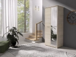 Szafa ubraniowa z lustrem LUMI 80 cm - dąb sonoma