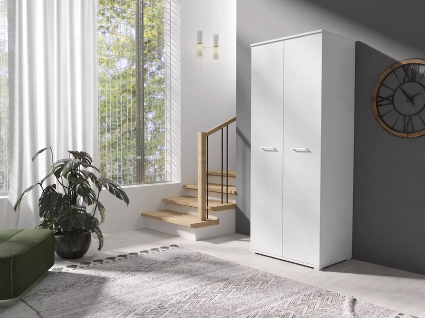 Szafa do sypialni LUMI 80 cm - biały