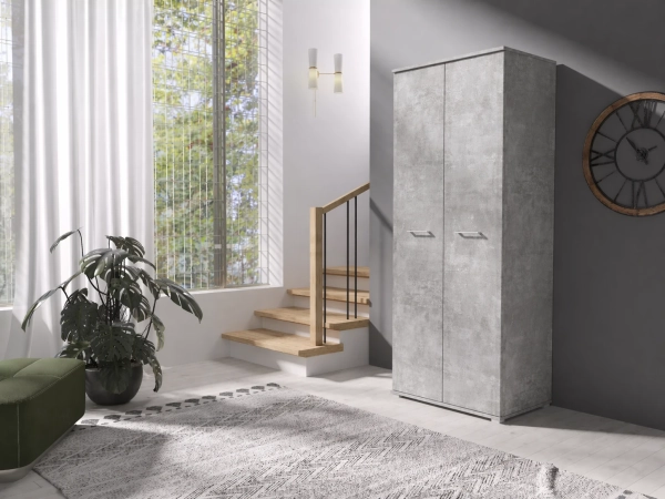 Szafa do przedpokoju LUMI 80 cm - beton