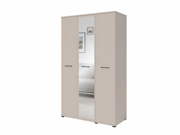 Szafa otwierana z lustrem LUMI 120 cm - kaszmir