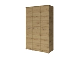 Trzydrzwiowa szafa na ubrania LUMI 120 cm - dąb artisan