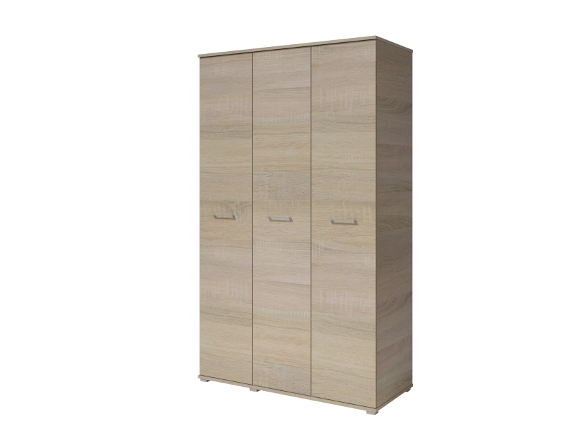 Trzydrzwiowa szafa ubraniowa LUMI 120 cm - dąb sonoma
