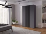 Szafa na ubrania z lamelami LUMI 120 cm - antracyt