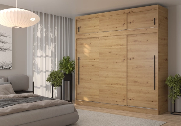 zafa przesuwna z nadstawką MILA 230 cm - dąb artisan