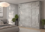 Szafa przesuwna z nadstawką MILA 240 cm - beton