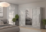 Szafa przesuwna z lustrem MILA 210 cm - beton