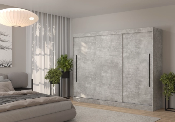 Szafa przesuwna MILA 230 cm - beton