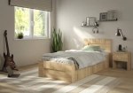Łóżko Norto 90x200 w aranżacji — dąb sonoma