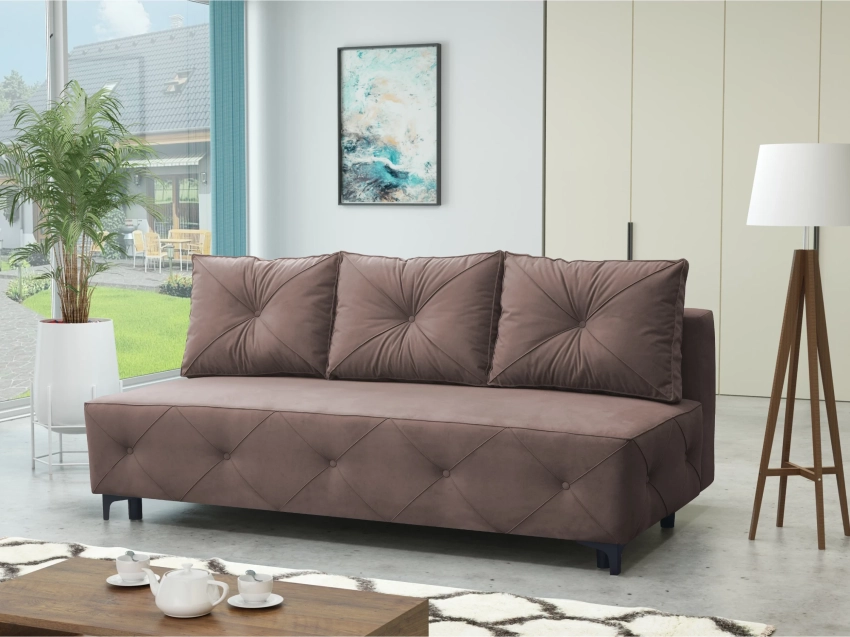 Mała sofa Texas brązowa