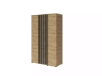Szafa trzydrzwiowa z lamelami LUMI 120 cm - dąb artisan