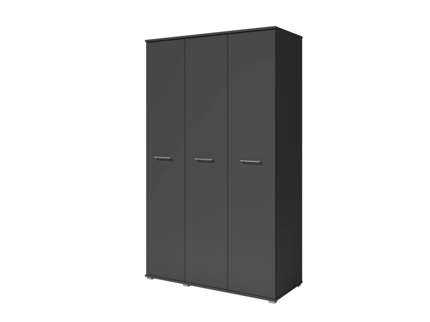 Szafa trzydrzwiowa otwierana LUMI 120 cm - antracyt