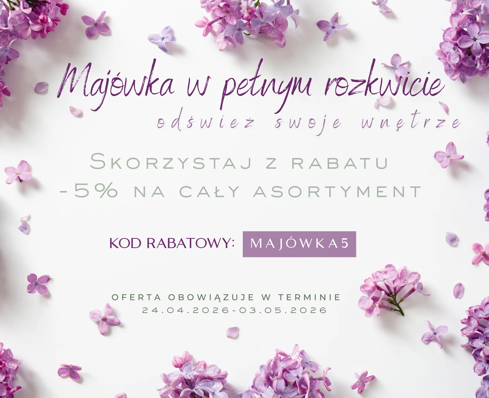 Promocja na majówkę
