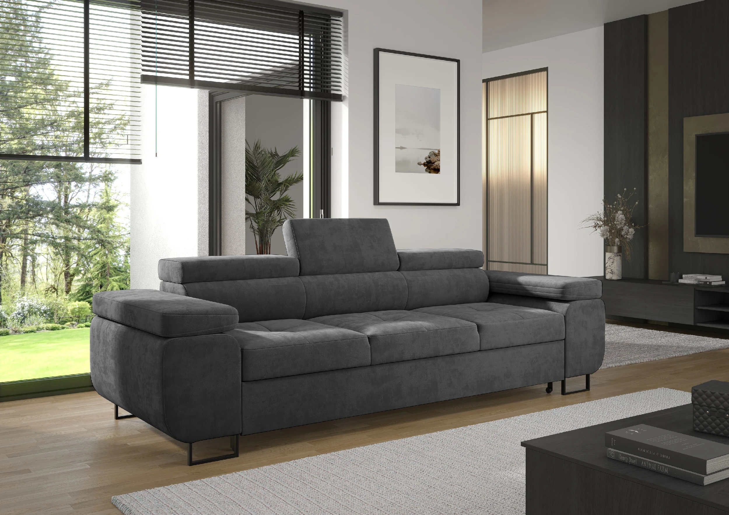 Kanapa Anton antracytowa