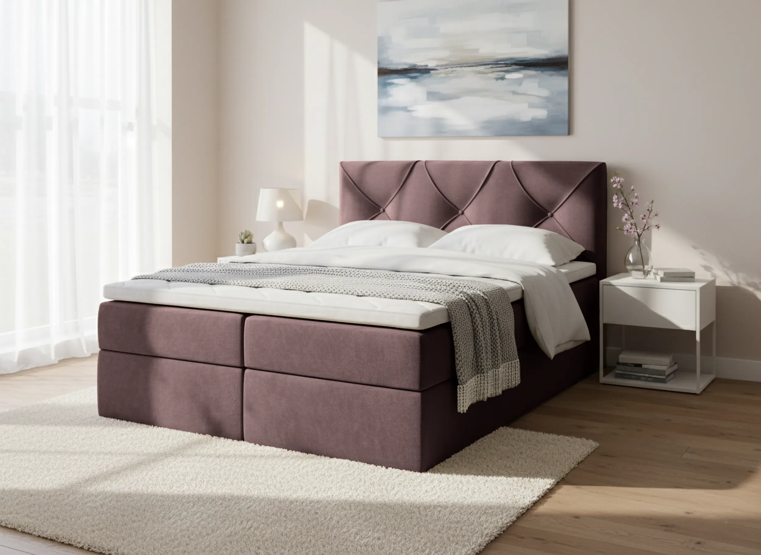 Łóżko Renes w tkaninie Uttario Velvet 2961