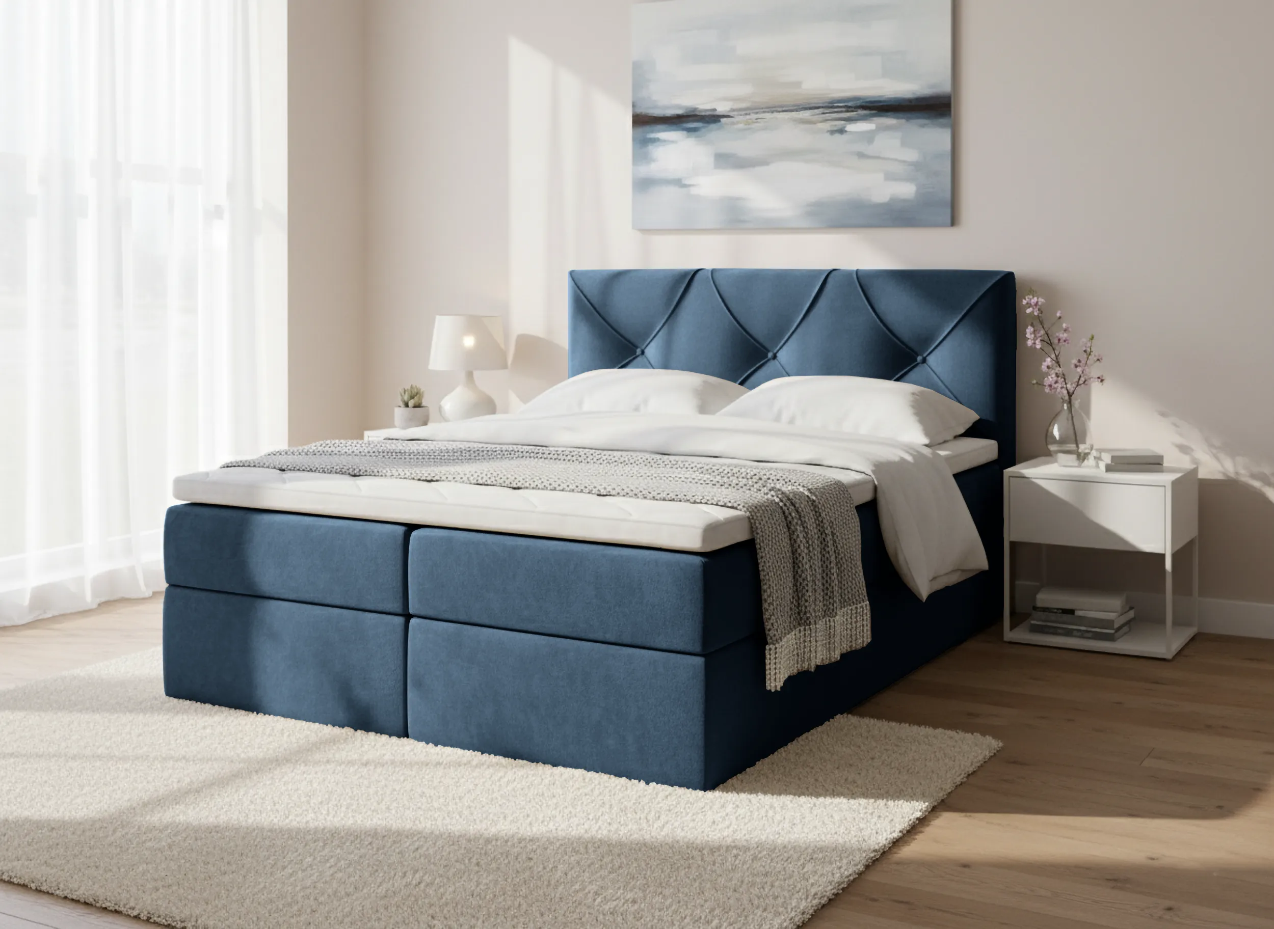 Łóżko Renes w tkaninie Uttario Velvet 2967