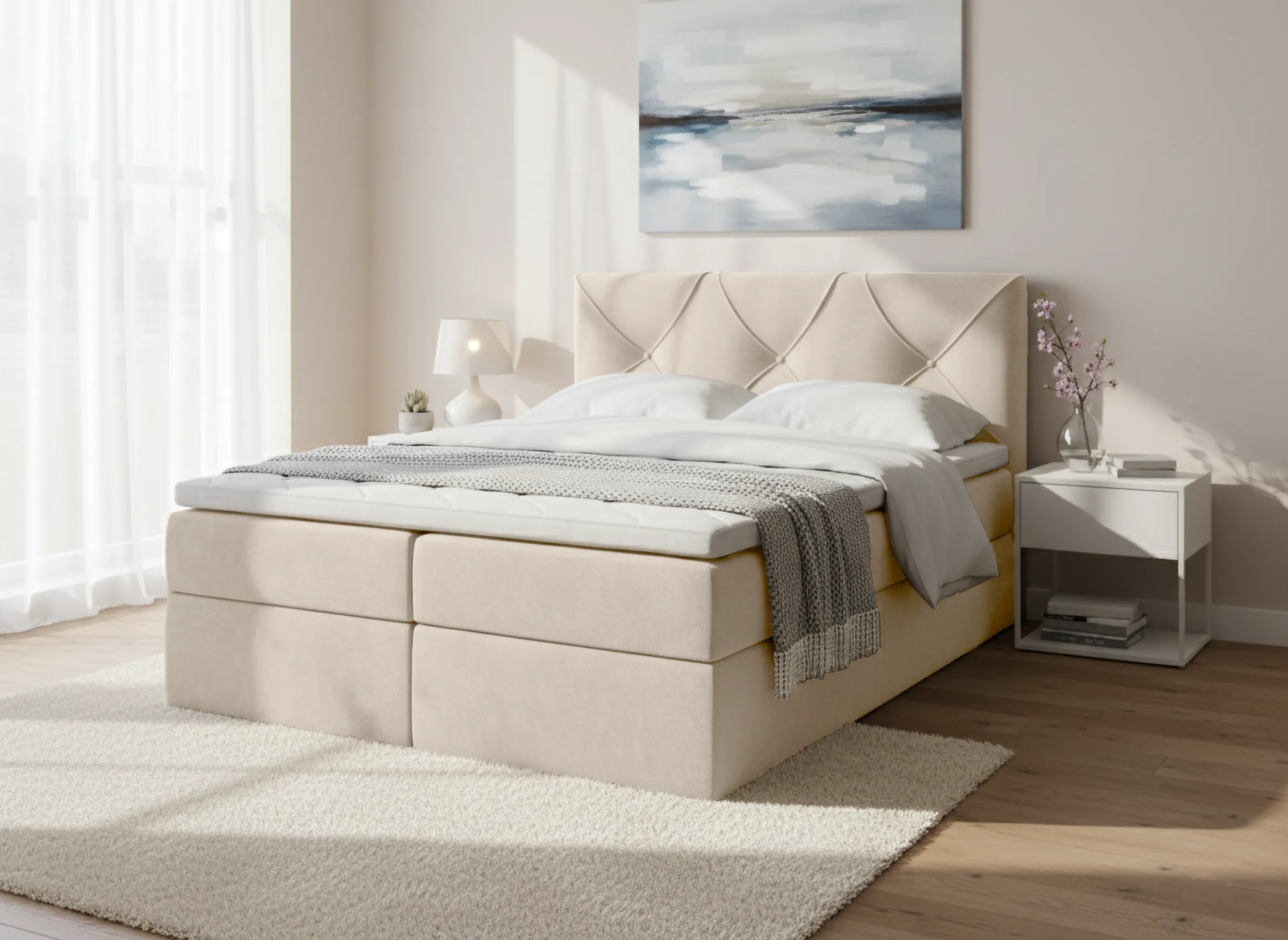 Łóżko Renes w tkaninie Uttario Velvet 2978