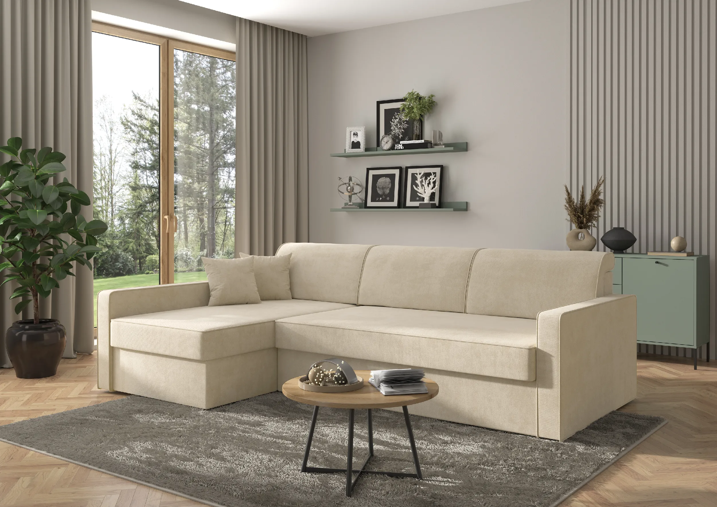 Narożnik Savio w tkaninie Whisper 01